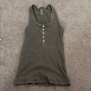 Aerie Buttoned Tank Top